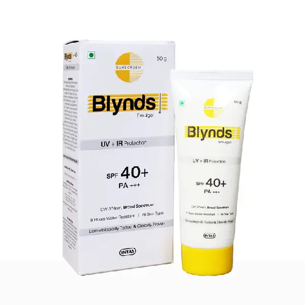 Blynds Emulgel Sunscreen with UV+IR Protection | SPF 40+ PA+++ & Water-Resistant | For All Skin Types